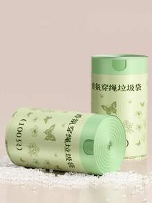 30/50/100PCS夏日清香便携垃圾袋加厚不易破家用便携式厨房客厅学生宿舍专用抽绳垃圾袋，香味清新，承受力强，精选PE材质，恒温热封，便携收口，加厚升级，清新除味，高颜值高品质 - 彩色 - 查看 15