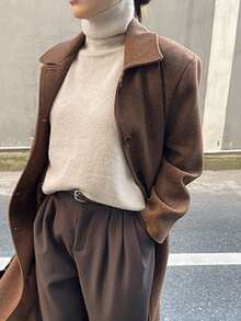 DAZY Women's Business Casual Pullover Turtleneck Sweater,Fall Women Clothes - Beige - View 5