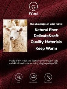 Ontre 2025 年新款针织混纺中长连衣裙，酒红色，柔软针织面料，修身直筒廓形，领口半拉链，商务休闲，办公室着装，秋冬装，适合万圣节、圣诞节、教师、女士办公室着装 - 酒紅色 - 查看 7