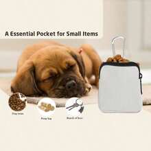 1 件套狗狗训练袋（可系皮带）、狗狗零食袋免提散步袋（带登山扣）、狗狗便便袋分配器（适合幼犬旅行或户外使用）、拉链封口，防止泄漏狗狗零食袋狗狗零食袋遛狗袋 - 彩色 - 查看 3