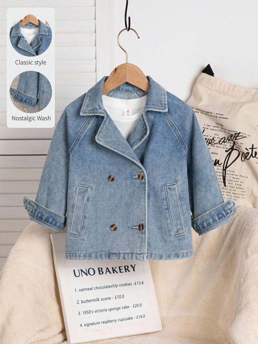Young Girls Casual Denim Jeans, Light Blue, Loose & Comfortable Cotton Denim, Suitable For School, Commuting, Daily Wear Fall Winter