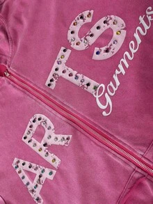 Manfinity Roghcode 1pc Men's Hooded Sweatshirt, Bestselling Ins-Popular Hoodie, Pink Hooded Sweatshirt Sweatshirt, Overall Design Is Casual & Fashionable With A Playful, Graffiti-Like Aesthetic. Ins Bestseller, Suitable For Young Casual Streetwear, Commuting, Back To School, Vacation. Gift For Husband Or Boyfriend, Unisex Couple Matching Pink Zip Up Hoodie Rhinestone Hoodie Pink Hoodie Graphic Hoodie Zip Up Hoodie, Fall