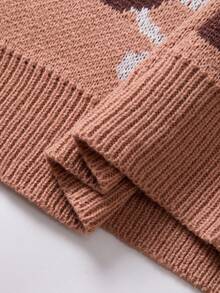 Manfinity CasualKnits 男士休闲撞色宽松圆领毛衣，秋冬 - 彩色 - 查看 7