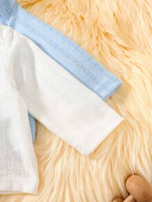 SHEIN Newborn Unisex Baby Long Sleeve Bear Print Top Fall Winter