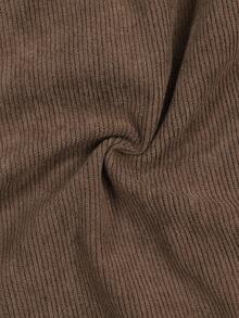 Claim Dot Men's Loose Fit Solid Color Casual Corduroy Cargo Pants, Versatile Outdoor Brown Oversized Sweatpants , Fall/Winter