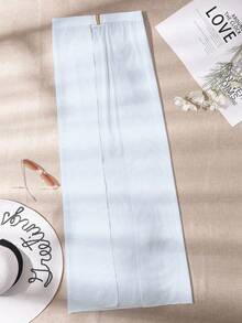 SHEIN Swim 搭扣腰帶透明罩衫 - 白色 - 查看 3