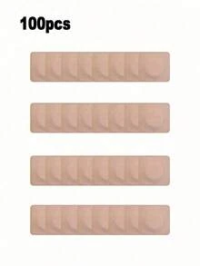 50/100PCS Castor Oil Patches Self-Adhesive Belly Button Pack Wrap, Hypoallergenic Leak-Proof Disposable Pads For Navel Care, Portable Absorbent Spunlace Cloth Compress For Home Travel Use, Oil Not Include