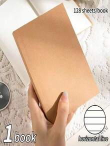 Sổ tay cổ điển dày A6, 128 tờ, có dòng kẻ/lưới ô vuông/trống, thiết thực cho học sinh, đồ dùng học tập, trở lại trường - Nhiều màu - Xem 9