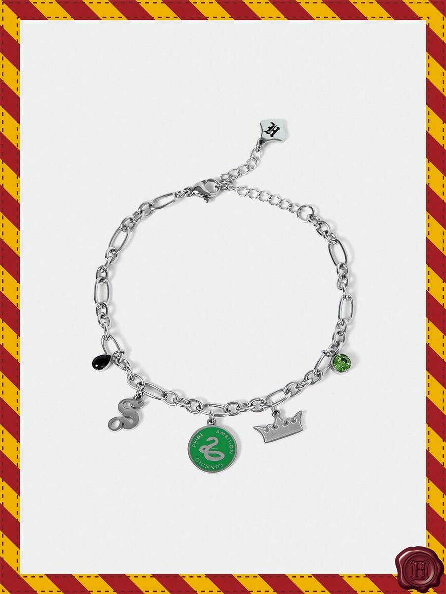 HARRY POTTER X SHEIN 哈里·格林手镯 - 标志性的蛇屋配饰 - 銀色 - 查看 1