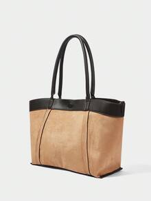 SHECARRY 时尚多功能通勤休闲手提包，适合日常使用 - 棕色 - 查看 5