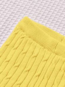 SHEIN Baby Peter Pan Collar Long Sleeve & Pants Casual Loose Pullover Sweater Set Autumn Winter Clothes FoGirlen