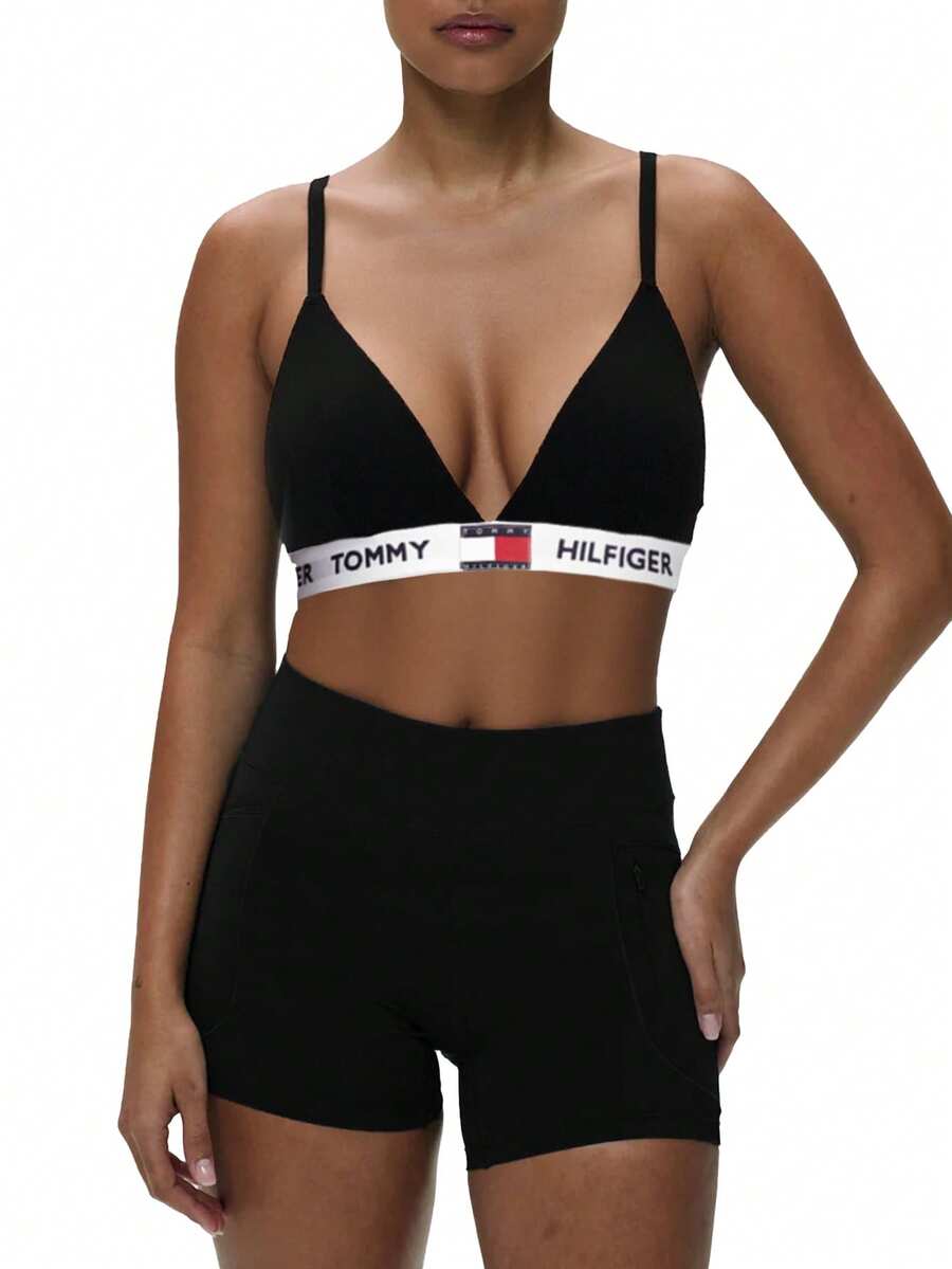 Tommy Hilfiger Women's Sports Bra Black - Black - View 1
