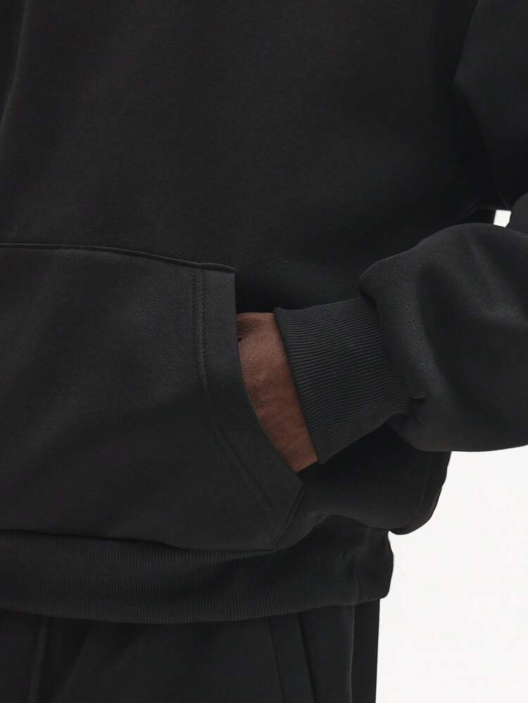 Oversized Hoodie With Sun Moon Graphics And Centre Pocket