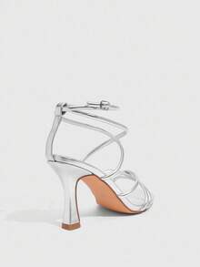 CUCCOO SZL Sandalias de tacón alto con cordones y tacón grueso, elegantes y de moda