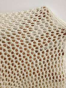 Elenzga Áo che Nữ Dây kéo cắt Tách cao màu trơn - Màu be - Xem 8