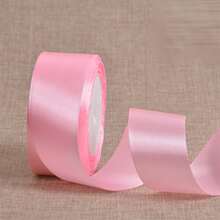 1/5pcs 4cm Wide Colored Gift Wrapping Ribbon, Satin Ribbon, Silk Ribbon, Weaving Ribbon For Rose Flower Decor, Gift Box Packaging Bowknot - Beige - View 2