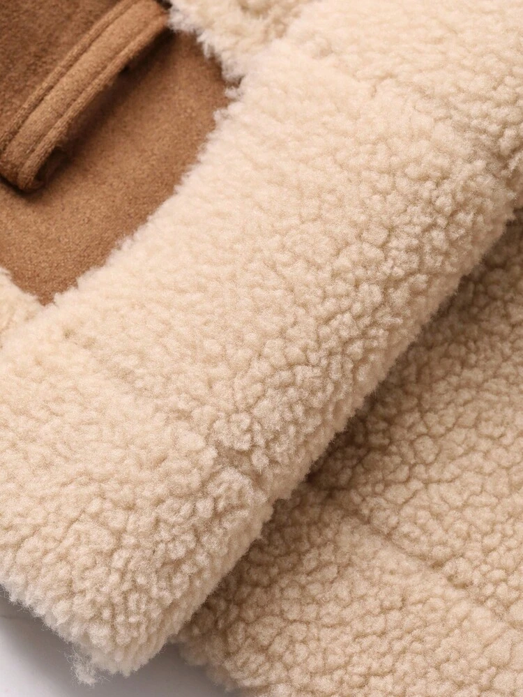 Autumn/Winter New Faux Fur Lined Shearling Jacket, Thickened Regular Coat