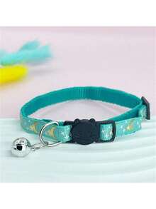 5pcs Random Star & Moon Pattern Pet Collar With Bell, Adjustable Dog Collar With Buckle Pet Accessories - Multicolor - View 9
