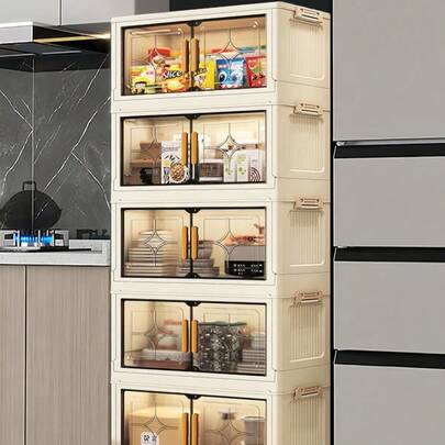 SHEIN 1 件装 38 厘米/14.96 英寸宽储物柜，小型折叠储物盒，厨房餐具柜，厨房置物架，家用客厅玩具柜，狭窄空间收纳架，厨房抽拉式储物柜，圣诞礼物，储物盒，床底收纳