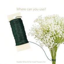 1pc Floral Wire 38 Yards Paddle Wire #22 Wire For Flower Wreath, Flower Arrangement, Valentine Day, Gift Gifts Birthday Graduation