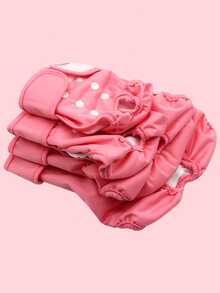 1pc Solid Color Pet Sanitary Pants For Small Medium Dogs - Hot Pink - View 2