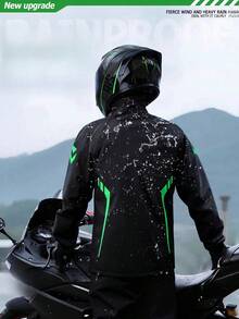 1件装新款加厚成人便携带帽雨披，摩托车骑行时尚雨衣加厚雨衣及雨裤套装，防水防风雨衣，适合户外活动，男女通用，耐磨防暴雨披，多功能雨衣，适合骑行、旅行、登山等活动，透气雨衣。 - 彩色 - 查看 6