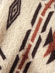 Bohemela 女式休闲宽松几何图案长袖仿皮草内衬常规夹克，秋冬 - 杏色 - 查看 8