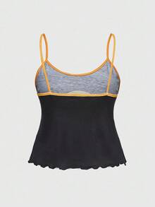 Adventure Time X ROMWE Plus Size Cartoon Dog Print Cami Top & Shorts Pajama Set - Yellow - View 6