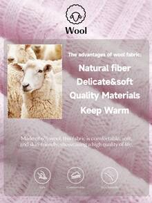 Ontre 2025 New Arrival Women's Knitted Blend Sweater, Solid Color, Modern Urban Style, Pink, Soft Knit Fabric, Loose H-Line Silhouette, Round Neck, Business Casual, Commuter, Daily Wear, Autumn/Winter, Cable Knit Pattern, Suitable For Halloween, Christmas, Vacation Party, Wedding Guest, High-End Design, Ladies Outerwear Top, Comfortable & Versatile, Fashionable Women Sweater