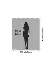 SHEIN 1 Pc Sun And Moon Printed Shower Curtain, Translucent Waterproof Shower Curtain Divider, Winter Bathroom Warming Shower Curtain, Bathroom Shower Curtain Liner Decorative Curtain, Equipped With Multiple Plastic Hooks, Metal Alloy Washers, More Sturdy Room Decor Bathroom Accessories