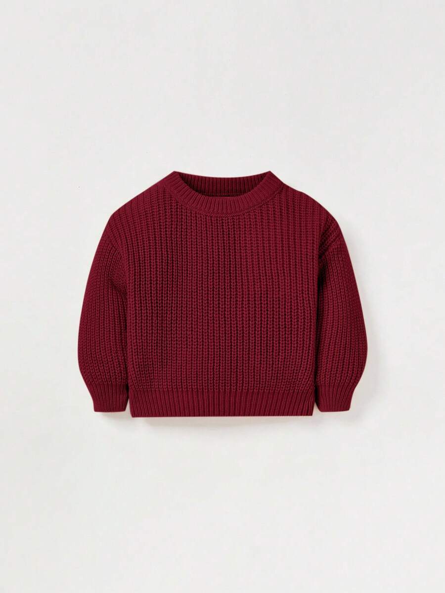 Cozy Pixies Maglione casual con collo a giro, maniche lunghe, per neonati in autunno/inverno