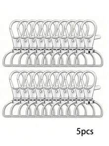 20 piezas Ganchos giratorios con anilla en D para llaveros, cordones y fabricación de bolsos, accesorios de ferretería DIY de aleación de zinc de 360° de rotación duradera - Multicolor - Ver 15