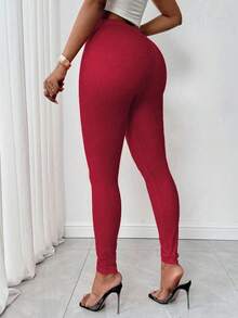 EMERY ROSE 2 piezas Conjunto de camiseta de manga larga y leggings de felpa para mujer, estampado aleatorio, otoño/invierno