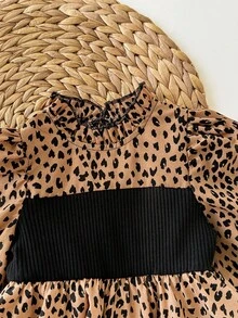 SHEIN Babygirl Cute Ditsy Floral Long Sleeve Shirt Set, Autumn/Winter - Multicolor - View 6