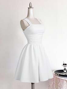 Teen Girls Elegant Comfortable Loose Pleated A-Line Dress Summer Holiday