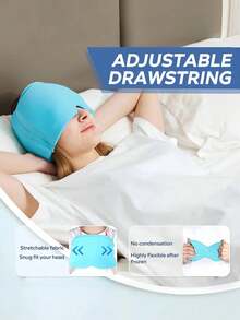 1pc Cooling Gel Ice Pack Head Cap, Cold/Hot Therapy Headache Relief, Relaxing Sleep Eye Mask, Gel Ice Pack Headache Relief Cap, Migraine Cooling Cold/Hot Compress Head Wrap - Multicolor - View 8