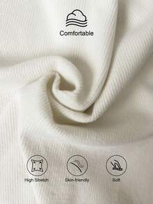 FavEase Apricot Knitted Fleece Ribbed Contrast Lace Trim U-Neck Fitted Camisole, Fashionable, Minimalist, Elegant, Cute, Comfortable For Home, Outdoor, Daily, Date, Versatile For Women In Autumn/Winter - Apricot - View 10