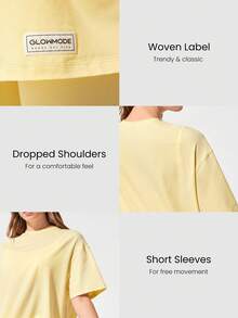 GLOWMODE 比马棉男女款短袖圆领超大T恤日常休闲春夏