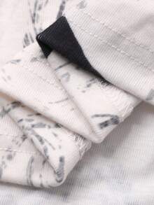 DAZY ثوب نوم نسائي فضفاض طويل مطبوع بالكامل بألوان متباينة، ذو ياقة كبيرة، للشتاء - كاكي - مشاهدة 9