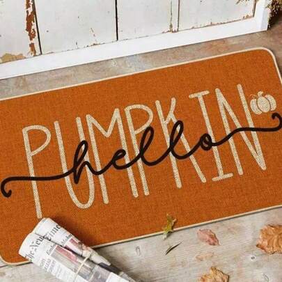 1 Thảm phòng tắm hình bí ngô, Thảm trang trí phòng khách chủ đề mùa thu, Thảm trang trí Lễ Tạ ơn và Halloween - Có thể giặt máy, Hình chữ nhật chống trượt, Thích hợp cho trang trí nhà cửa và văn phòng, Lựa chọn lý tưởng cho phòng khách, phòng ăn, lối vào phòng tắm, hiên nhà, nhà bếp, phòng giặt, thảm trải sàn, thảm ngoài trời, trang trí phòng ngủ.