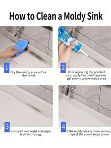 1 Pc. Anti-Mold Cleaning Gel (Approx. 4.06 Oz.) For Removing Mold And Mildew From Kitchens, Bathrooms, Refrigerator Gaskets, Washing Machines, Countertops, Walls, Etc.