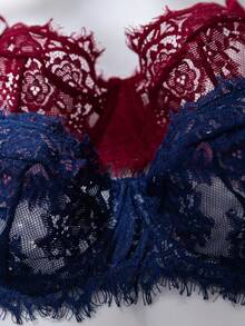 2pcs Women's Sexy Lace Bra And Panty Set