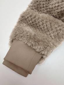 GlowEve 25件装高端小众毛绒保暖内衬卫衣，秋冬季 - 卡其色 - 查看 5