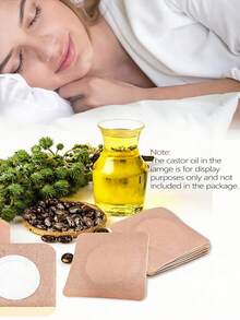 50/100PCS Castor Oil Patches Self-Adhesive Belly Button Pack Wrap, Hypoallergenic Leak-Proof Disposable Pads For Navel Care, Portable Absorbent Spunlace Cloth Compress For Home Travel Use, Oil Not Include