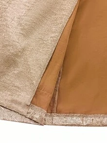 GlowEve CURVE Bộ vest công sở thời trang đa năng cỡ lớn dành cho nữ, thiết kế tối giản thanh lịch cho việc đi lại hàng ngày - Vàng - Xem 7