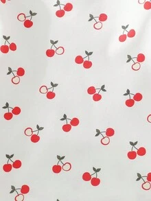 Cozy Pixies Bộ đồ ngủ 4 món in họa tiết quả dâu tây mềm mại cổ tròn tay dài kèm quần dài cạp chun ôm sát cho bé gái - Nhiều màu - Xem 5