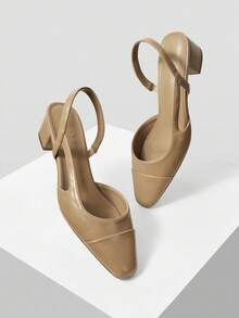 MOTF PREMIUM 女士舒适方头低跟高跟鞋