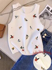 Resyla 女式夏季花卉刺绣无袖背心