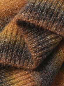 Livesso Women's Loose Fit Ombre Striped Sweater, Autumn - Yellow - View 7