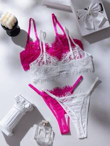 2pcs Women's Elegant Sexy Lace Lingerie Set